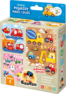 CZUCZU ,puzzle, Pojazdy małe i duże, 2+,kompozycja-1