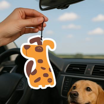 AROMA CAR Meow Hau ,odświeżacz samochodowy, brązowy Pies, Princess Peach,kompozycja-1