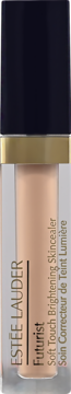 Estée Lauder Futurist Soft Touch Brightening Skincealer, beżowy korektor w tubce z granatową nakrętką, widok z przodu.