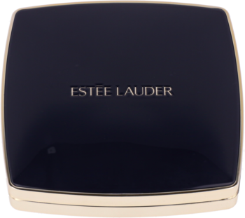 Zamknięta mini paleta cieni Estee Lauder Pure Color Envy Luxe, ciemnogranatowa ze złotym logo i krawędzią.