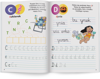 AMEET Disney Uczy,Stich Litery, ćwiczenia z naklejkami 5+,kompozycja-1