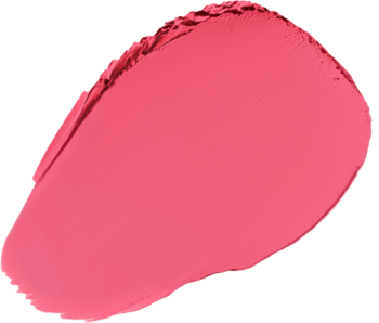 Zbliżenie na swatch kremowego różu Bourjois Macaron Melt w kolorze koralowego różu, z matowym wykończeniem, idealny do policzków i ust.