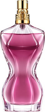 Damska woda perfumowana Jean Paul Gaultier La Belle. Orientalny zapach w kobiecym flakonie z różowym płynem, złotym korkiem.