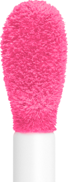 Róż w płynie NYX Fat Cheeks Juicy Blush Dragon Fruit Drip, zbliżenie na różowy, puszysty aplikator.