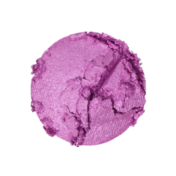 Revolution Beam Bright Blush Lick of Lilac: kruszony, świetlisty róż do policzków, okrągły, na białym tle.