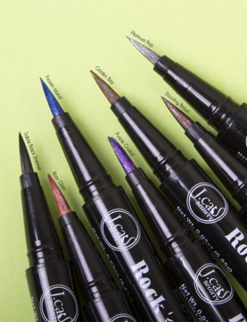 J.CAT BEAUTY Rock N' Glitz ,eyeliner w pisaku, nr 101 Sable Black Shimmer,kompozycja-1