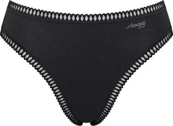 SLOGGI Go Crush ,majtki damskie, bawełniane, High Leg, Czarne, rozm. M,kompozycja-1