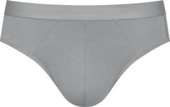 Szare męskie slipy Sloggi Core Comfort, przód, gładkie, z organicznej bawełny, zapewniające komfort.
