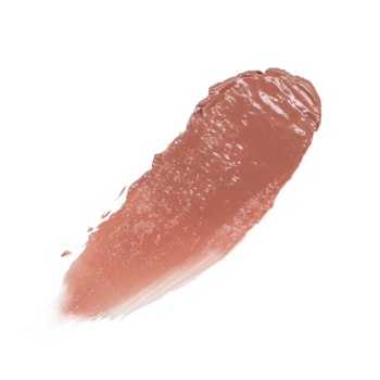 Błyszcząca próbka nawilżającego balsamu do ust J.Cat Beauty Glaze For Days w odcieniu beżowo-różowym.