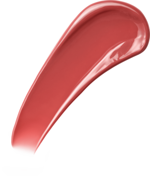 Rozmazana próbka masełka do ust z tintem Bourjois Butter Tint, szklisty połysk w odcieniu ciepłego różu.