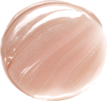 BOURJOIS Pretty Glassy rozświetlacz Beige Bliss 03, okrągła, błyszcząca smuga perłowego beżu z kremową teksturą.