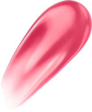 Zbliżenie: intensywny różowy swatch Miss Sporty Naturally Perfect Lip Serum, gładka, błyszcząca smuga.