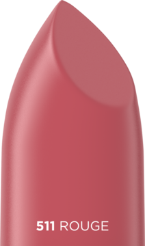 Aksamitna matowa pomadka Eveline Celebrity Lips, odcień 511 Rouge, widok pod kątem na skośny sztyft.