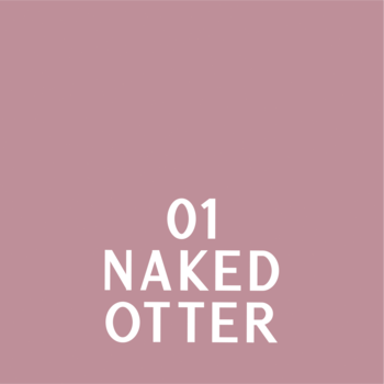 Kredka do ust i powiek Otternity Naked Otter, neutralny różowo-beżowy odcień z tekstem na tle.