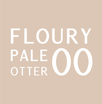 Stars Otternity Mixtone, odcień Floury Pale Otter 00. Jasnobeżowa próbka koloru z białym napisem.