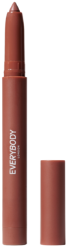 Różowo-brązowa konturówka Everybody London Blending Lip Crayon Pink Taupe, z otwartą skuwką, pionowe ujęcie.