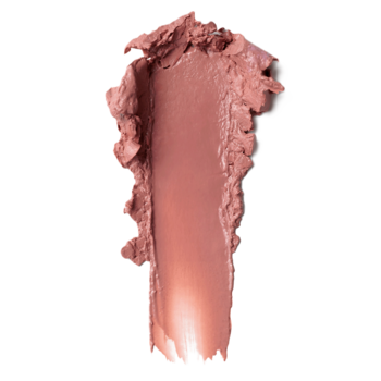 Kremowy swatch Plumping Lipstick Everybody London w odcieniu Pink Beige, widok z bliska na bogatą teksturę.