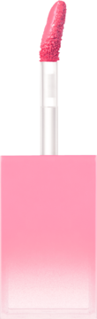 Zbliżenie aplikatora nawilżającego błyszczyka Dasique Juicy Dewy Pink Guava, róż na końcówce i w tubce.