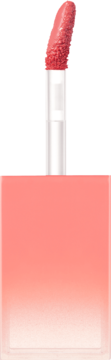 Nawilżający błyszczyk Dasique Juicy Dewy Rose Apple. Zbliżenie na aplikator i butelkę w odcieniu różowego korala.