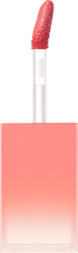 Aplikator błyszczyka Dasique Juicy Dewy Rose Apple, pokryty różowym odcieniem, wychodzi z ombre butelki.