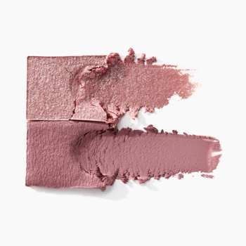 Dwie próbki cienia Catrice Diamond Treasures Cream to Powder Fairy Dust: matowy róż i połyskujący jasny róż.