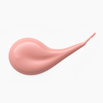 Lśniąca, jasnoróżowa, płynna kropla korektora rozświetlającego pod oczy Under Eye Brightener Light Rose na białym tle.