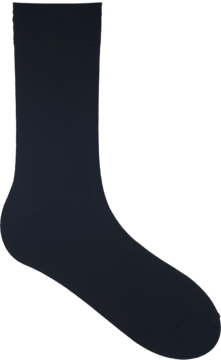 Ciemnogranatowa skarpeta męska Merino Wool Soft, wełniana, widok z przodu na całą długość.