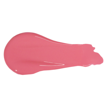 Nawilżający olejek do ust Tuli Labs Essential Pink Crush, błyszcząca smuga intensywnego różu na czarnym tle.