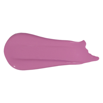 Gładki, różany rozmaz nawilżającego olejku do ust Tuli Labs Essential Wonder Pink na ciemnym tle.