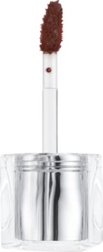 A TIRTIR Waterism Glow Tint in Fig Peach: fluffy applicator with dark red product, partly in its clear bottle.