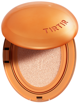 TIRTIR Mask Fit AI Filter Cushion, otwarty pomarańczowy podkład w kompakcie, matujący, 15C Fair Porcelain.