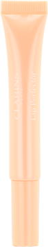 Clarins Lip Perfector, brzoskwiniowy błyszczyk do ust w tubce, widok z przodu, odcień Peach Glow.