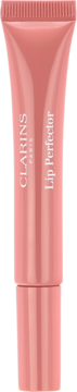 Różowy błyszczyk Clarins Lip Perfector Intense Rosewood w tubce z zakrętką, widok z przodu.