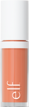 e.l.f. Camo Liquid Blush w odcieniu Peach Perfect, w przezroczystej butelce z białym korkiem, widok z przodu.
