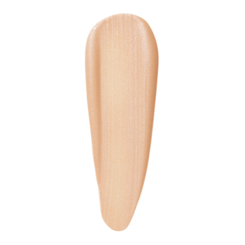 e.l.f. Halo Glow Liquid Filter Fair Neutral Peach, kremowy rozświetlacz, gładka smuga na białym tle.