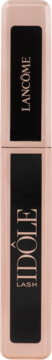 Tusz do rzęs Lancôme Lash Idôle, pionowy widok. Opakowanie różowo-złote z czarnym panelem, napisy Lancôme i IDÔLE.