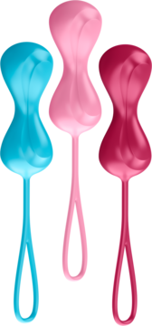 SATISFYER Power Balls ,kulki gejszy w kształcie klepsydry, różne wagi,kompozycja-1