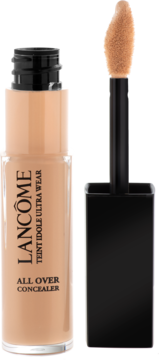 Lancôme Teint Idole Ultra Wear All Over Concealer w odcieniu Beige Albâtre, otwarta butelka z aplikatorem.