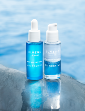 LUMENE Lähde Nordic Hydra,serum do twarzy, dwufazowe, prebiotyczne, nawilżające,kompozycja-1