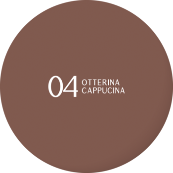 Okrągły wzornik lakieru Stars Otternity Otterina Cappucina, brązowy, z białym numerem "04".