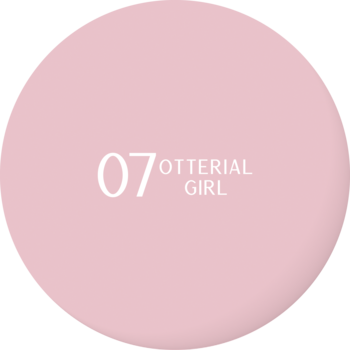 Jasnoróżowy dysk z numerem 07 i nazwą Otterial Girl. Próbka lakieru hybrydowego Stars Otternity.