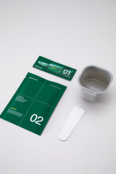 MEDIHEAL Derma Modeling Tea Tree,zestaw do pielęgnacji twarzy, kojący, ampułka do twarzy + maseczka peel off do samodzielnego przygotowania,kompozycja-1