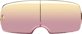 Beautifly OptiRelax Pro Smooth masażer oczu, gradient złoto-różowy, ergonomiczny, widok z przodu.
