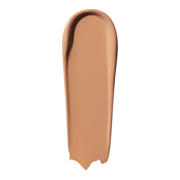 Nawilżający podkład e.l.f. Soft Glam, swatch w ciepłym odcieniu karmelu, gładki z satynowym wykończeniem.