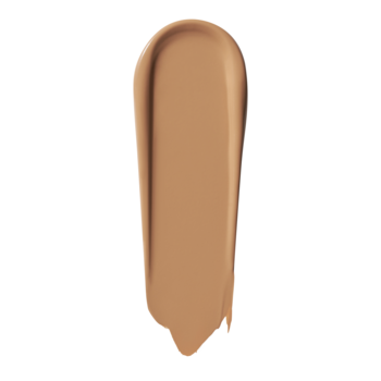 Pojedyncza smuga nawilżającego podkładu e.l.f. Soft Glam w odcieniu Tan Cool na białym tle, widok z góry.