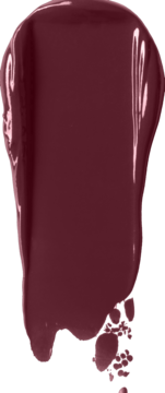 Avon Power Stay 16H Stay Put Sangria, głęboka burgundowa szminka w płynie z winylowym połyskiem, widok z bliska.