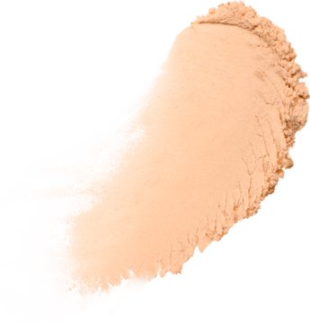 NYX Wonder Snatch Powder Peach Posse – jasny, matujący puder wygładzający. Rozmazany swatch o brzoskwiniowym odcieniu.