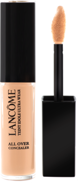 Lancôme Teint Idole Ultra Wear All Over Concealer Beige Cuirve w butelce, z boku widoczny aplikator.