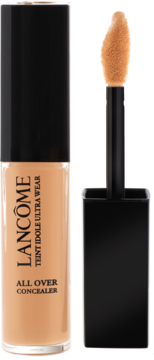 Lancôme Teint Idole Ultra Wear All Over Concealer, beżowy, w otwartej tubie z wyjętym aplikatorem.