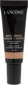 Lancôme Effacernes Longue Tenue korektor w czarnej tubce, odcień Beige Ambre, widok z przodu, SPF 30.